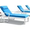 VIG Living Room Renava Tampa Outdoor Blue & White Sun Bed & End Table Set