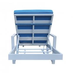 VIG Living Room Renava Tampa Outdoor Blue & White Sun Bed & End Table Set