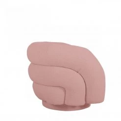 VIG Living Room Modrest Lamar - Modern Pink Sherpa Accent Chair