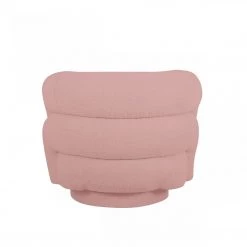 VIG Living Room Modrest Lamar - Modern Pink Sherpa Accent Chair