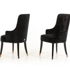 VIG Dining Room A&X Larissa Modern Black Fabric Dining Chair