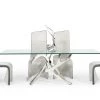 VIG Modrest Legend Modern Glass & Stainless Steel Dining Table