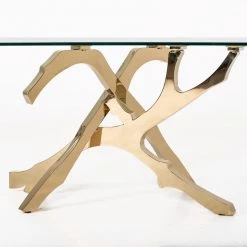 VIG Modrest Legend Modern Glass & Gold Dining Table Dining Room