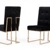VIG Modrest Legend - Modern Black & Rosegold Dining Chair (Set Of 2) Dining Room