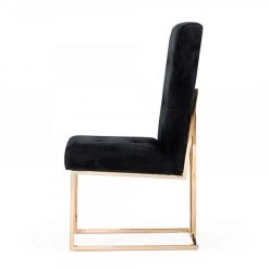 VIG Modrest Legend - Modern Black & Rosegold Dining Chair (Set Of 2) Dining Room