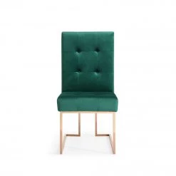 VIG Modrest Legend Modern Green Velvet & Rosegold Dining Chair (Set Of 2) Dining Room