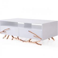 VIG Modrest Legend - Modern White & Rosegold Coffee Table