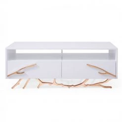 VIG Modrest Legend - Modern White & Rosegold Coffee Table