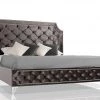 VIG Modrest Leilah - Transitional Tufted Fabric Bed Without Crystals
