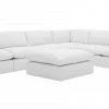 VIG Divani Casa Lennon - Transitional White Fabric Sectional Sofa Set