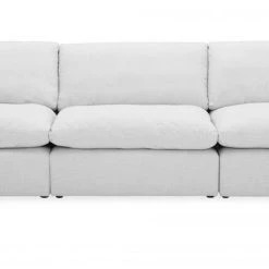 VIG Divani Casa Lennon - Transitional White Fabric Sectional Sofa Set
