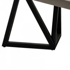 VIG Modrest Richmond Modern Concrete & Black Metal Coffee Table Living Room