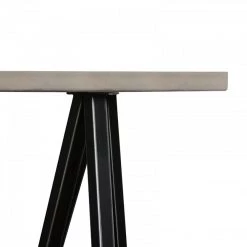 VIG Dining Room Modrest Richmond Modern Concrete & Black Metal Dining Table