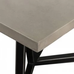 VIG Dining Room Modrest Richmond Modern Concrete & Black Metal Dining Table