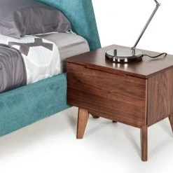 VIG Modrest Lewis Mid-Century Modern Teal & Walnut Bedroom Set