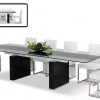 VIG Dining Room Modrest Lisbon - Extendable Glass Dining Table