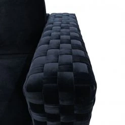 VIG Divani Casa Lori - Modern Velvet Glam Black & Gold Loveseat Living Room