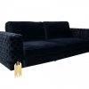 VIG Living Room Divani Casa Lori - Modern Velvet Glam Black & Gold Sofa Set