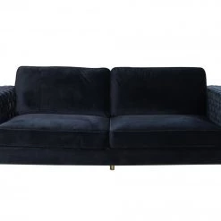 VIG Living Room Divani Casa Lori - Modern Velvet Glam Black & Gold Sofa Set