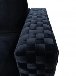 VIG Living Room Divani Casa Lori - Modern Velvet Glam Black & Gold Sofa Set