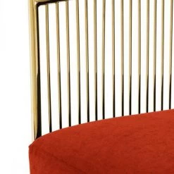 VIG Living Room Modrest Loveland - Glam Orange Velvet Accent Chair