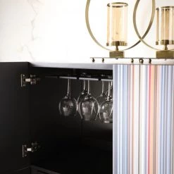 VIG Modrest Macoy - Modern Multicolor And Black Ash Wine Cabinet Living Room