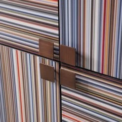 VIG Modrest Macoy - Modern Multicolor And Black Ash Wine Cabinet Living Room