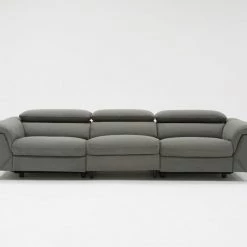 VIG Divani Casa Maine Modern Grey Velvet Sofa W/ Electric Recliners