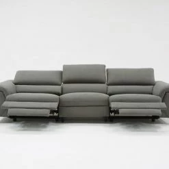 VIG Divani Casa Maine Modern Grey Velvet Sofa W/ Electric Recliners