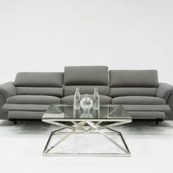 VIG Divani Casa Maine Modern Grey Velvet Sofa W/ Electric Recliners