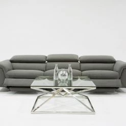 VIG Divani Casa Maine Modern Grey Velvet Sofa W/ Electric Recliners