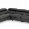 VIG Living Room Divani Casa Maine - Modern Dark Grey Eco-Leather Left Facing Sectional Sofa With Recliner