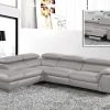 VIG Divani Casa Maine - Modern Medium Grey Eco-Leather Left Facing Sectional Sofa With Recliner Living Room