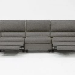 VIG Divani Casa Maine - Modern Dark Grey Fabric Sofa W/ Electric Recliners