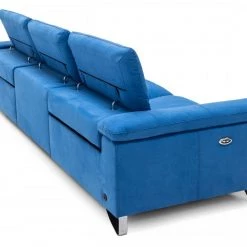 VIG Divani Casa Maine - Modern Blue Fabric Sofa W/ Electric Recliners By Hollywood Glam Living Room
