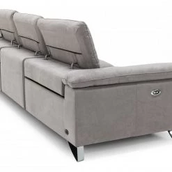 VIG Living Room Divani Casa Maine - Modern Light Grey Fabric Sofa W/ Electric Recliners