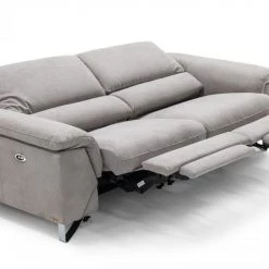 VIG Divani Casa Maine - Modern Light Grey Fabric Sofa W/ Electric Recliners By Hollywood Glam Living Room