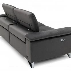 VIG Living Room Divani Casa Maine - Modern Dark Grey Fabric Sofa W/ Electric Recliners