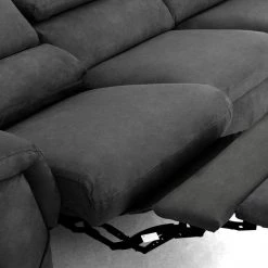 VIG Living Room Divani Casa Maine - Modern Dark Grey Fabric Sofa W/ Electric Recliners