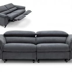 VIG Divani Casa Maine - Modern Dark Grey Fabric Sofa W/ Electric Recliners