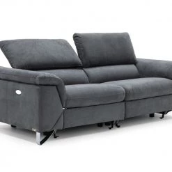 VIG Divani Casa Maine - Modern Dark Grey Fabric Sofa W/ Electric Recliners