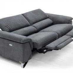VIG Divani Casa Maine - Modern Dark Grey Fabric Sofa W/ Electric Recliners