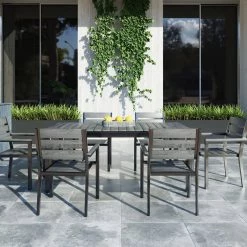 VIG Dining Room Renava Marina - Grey Outdoor Dining Table Set