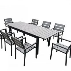 VIG Dining Room Renava Marina - Grey Outdoor Dining Table Set