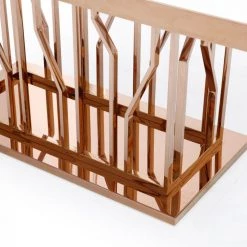 VIG Dining Room Modrest Marston Modern Large White Marble & Rosegold Dining Table