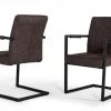 VIG Modrest Marta Modern Brown Leatherette Dining Chair (Set Of 2)