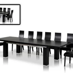 VIG Modrest Maxi Modern Black Oak Dining Table Dining Room