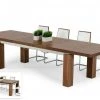 VIG Modrest Maxi - Modern Walnut & Stainless Steel Dining Table Dining Room