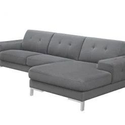 VIG Living Room Divani Casa Forli - Modern Grey Fabric Right Facing Sectional Sofa