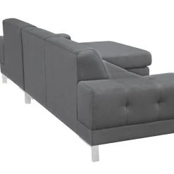 VIG Living Room Divani Casa Forli - Modern Grey Fabric Right Facing Sectional Sofa